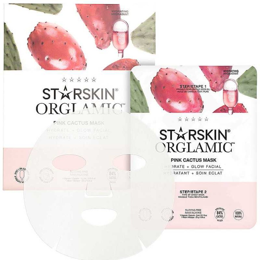 STARSKIN Kuren & Masken | Orglamic Pink Cactus Hydrating & Glow Face Mask