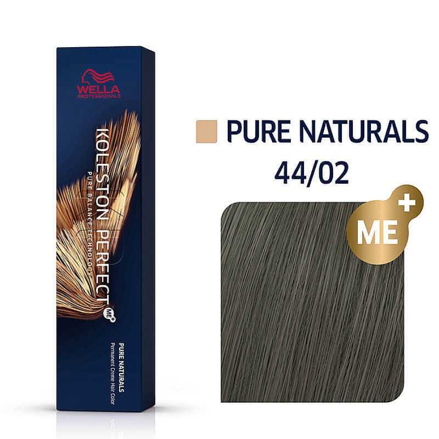 Wella | Koleston Pure Naturals 44/02 Mittelbraun Intensiv Natur-Matt - 60Ml