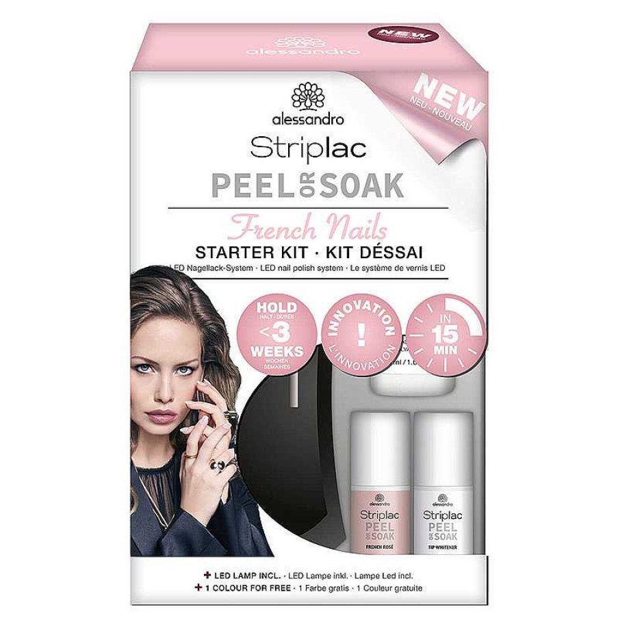 Alessandro Striplac | Striplac Peel Or Soak - Starter Kit French Nails