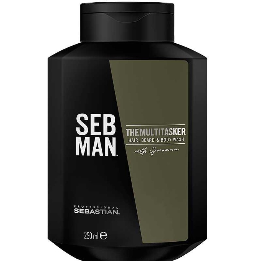 Sebastian Shampoo & Conditioner | Seb Man The Multi-Tasker Hair Beard & Body Wash - 250Ml