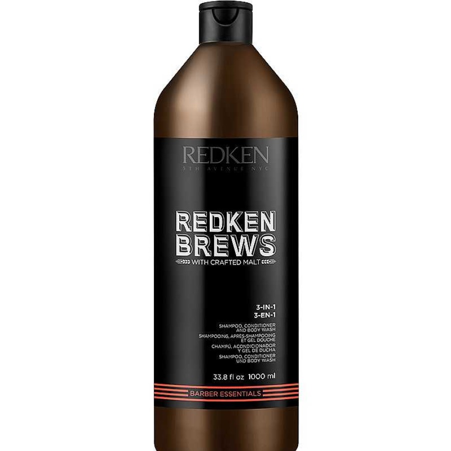 Redken Shampoo & Conditioner | Brews 3-In-1 - 1000Ml